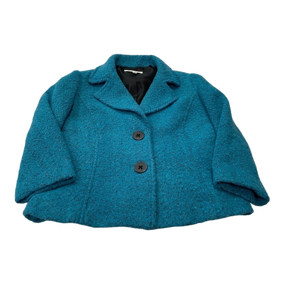 CAbi Size 4 Teal 3/4 Sleeve Blazer - Picture 3 of 11